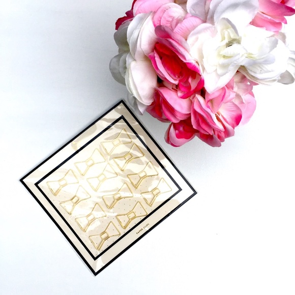 LAST 1! New Kate Spade Gold Bow Paper Clips - Picture 2 of 4